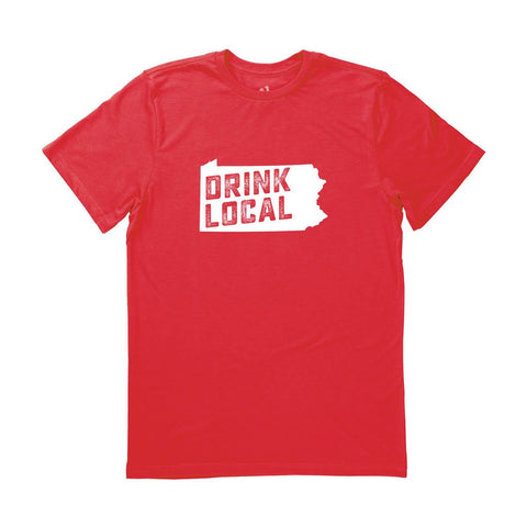 Locally Grown Clothing Co. Men's Pennsylvania Drink Local State Tee