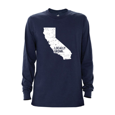 Locally Grown Clothing Co. Men's California Solid State Long Sleeve Crew