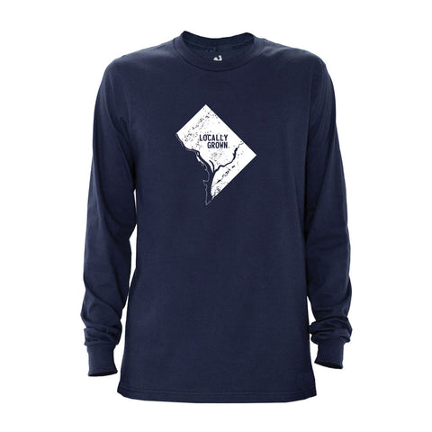 Locally Grown Clothing Co. Men's D.C. Solid State Long Sleeve Crew