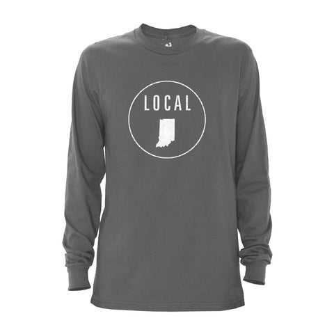 Locally Grown Clothing Co. Men's Indiana Local Long Sleeve Crew