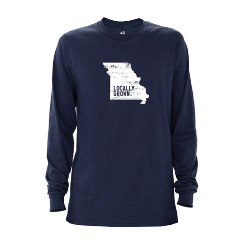 Locally Grown Clothing Co. Men's Missouri Solid State Long Sleeve