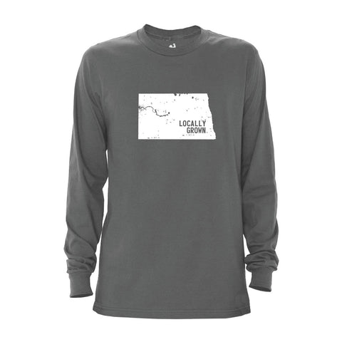 Locally Grown Clothing Co. Men's North Dakota Solid State Long Sleeve