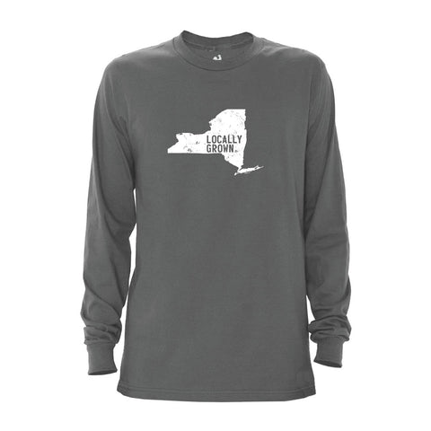 Locally Grown Clothing Co. Men's New York Solid State Long Sleeve