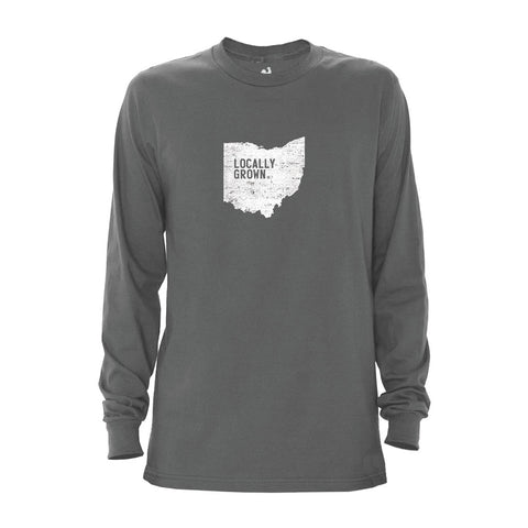 Locally Grown Clothing Co. Men's Ohio Solid State Long Sleeve