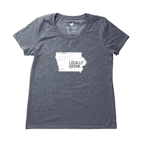 Locally Grown Clothing Co. Women's Iowa Solid State Tee