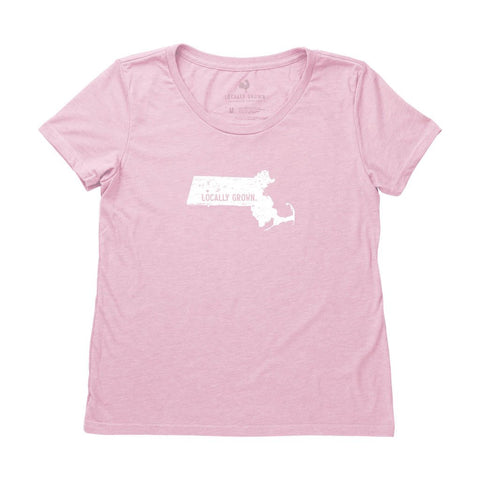 Locally Grown Clothing Co. Women's Massachusetts Solid State Tee