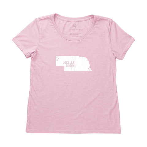 Locally Grown Clothing Co. Women's Nebraska Solid State Tee