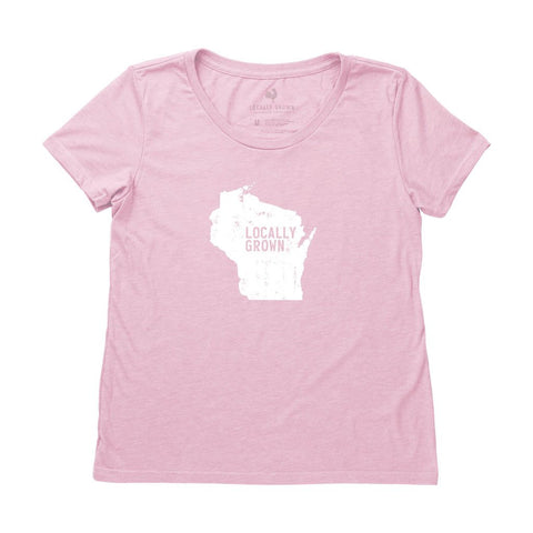 Locally Grown Clothing Co. Women's Wisconsin Solid State Tee