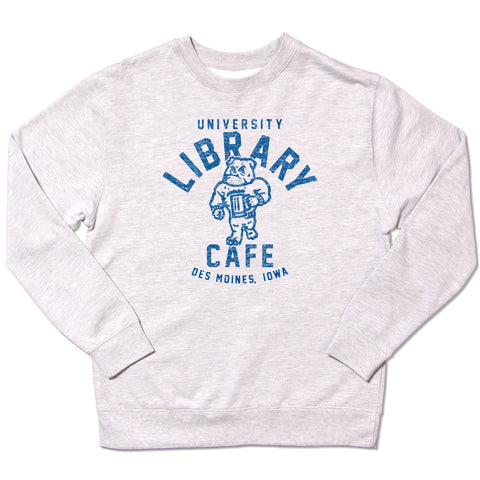 Locally Grown Clothing Co. Library Cafe Bulldog Crewneck Sweatshirt