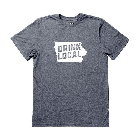 Locally Grown Clothing Co. Men's Iowa Drink Local State Tee