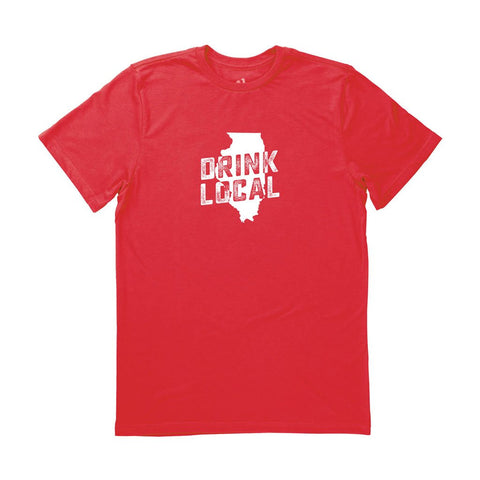 Locally Grown Clothing Co. Men's Illinois Drink Local State Tee