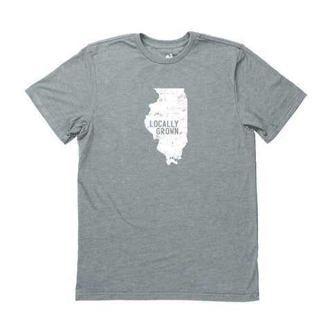 Locally Grown Clothing Co. Men's Illinois Solid State Tee