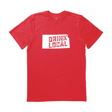 Locally Grown Clothing Co. Men's Kansas Drink Local State Tee