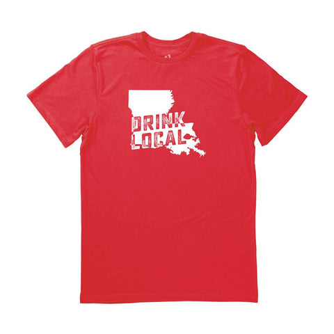 Locally Grown Clothing Co. Men's Louisiana Drink Local State Tee