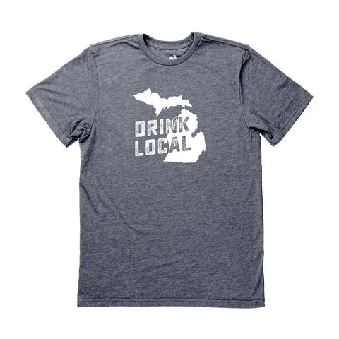 Locally Grown Clothing Co. Men's Michigan Drink Local State Tee
