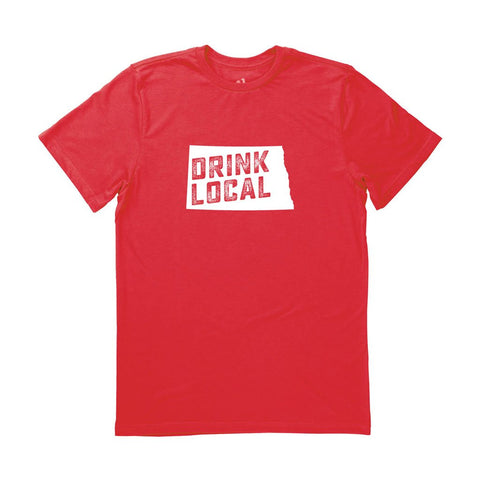 Locally Grown Clothing Co. Men's North Dakota Drink Local State Tee