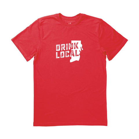 Locally Grown Clothing Co. Men's Rhode Island Drink Local State Tee