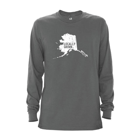 Locally Grown Clothing Co. Men's Alaska Solid State Long Sleeve Crew