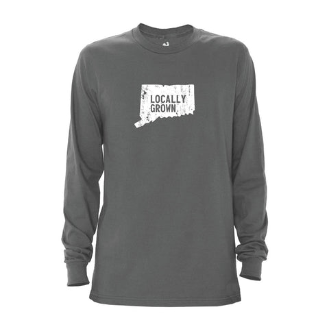 Locally Grown Clothing Co. Men's Connecticut Solid State Long Sleeve Crew