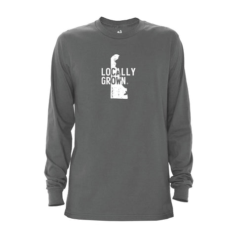 Locally Grown Clothing Co. Men's Delaware Solid State Long Sleeve Crew