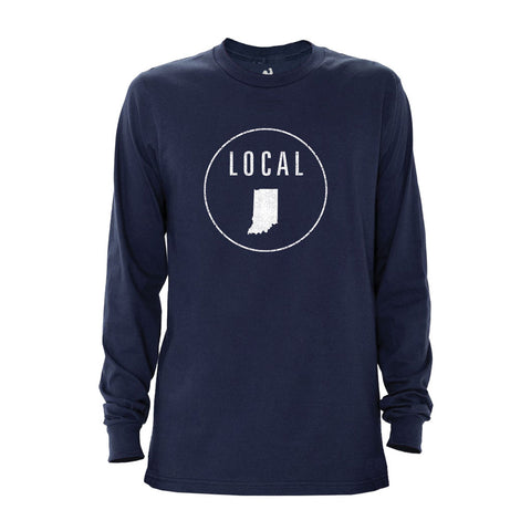 Locally Grown Clothing Co. Men's Indiana Local Long Sleeve Crew