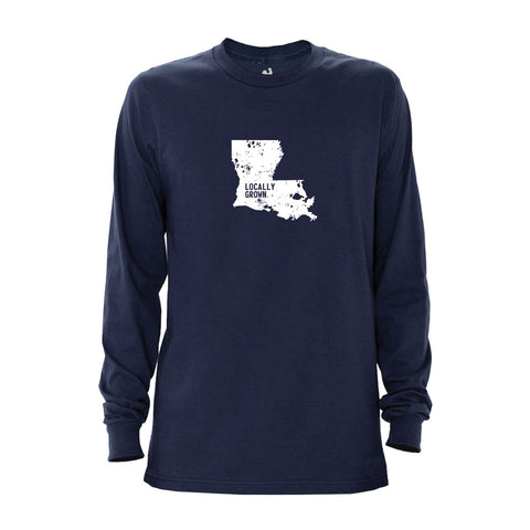 Men's Louisiana Solid State Long Sleeve Crew