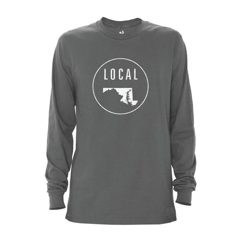 Locally Grown Clothing Co. Men's Maryland Local Long Sleeve Crew