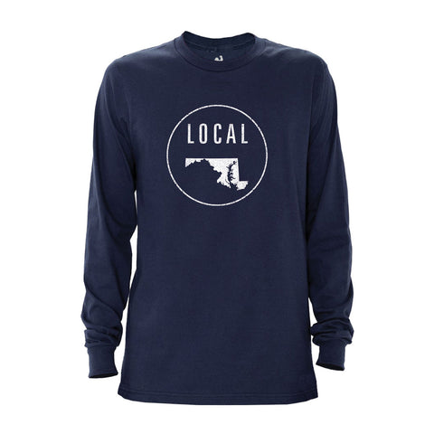 Locally Grown Clothing Co. Men's Maryland Local Long Sleeve Crew