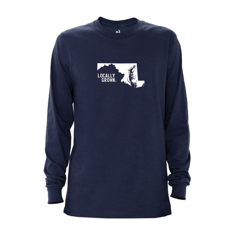 Men's Maryland Solid State Long Sleeve Crew