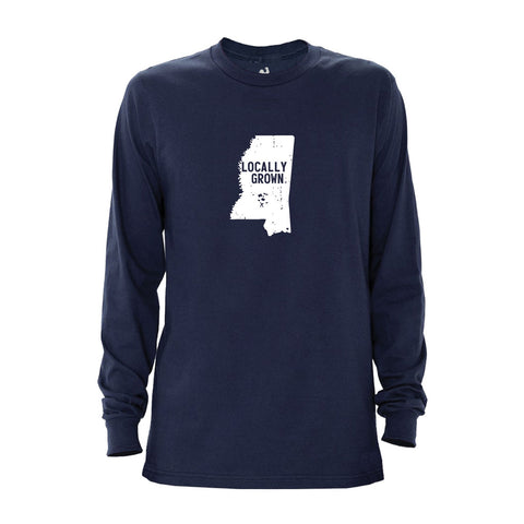 Locally Grown Clothing Co. Men's Mississippi Solid State Long Sleeve