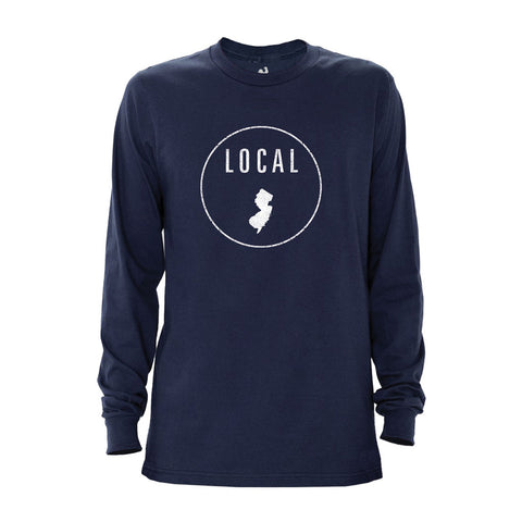Locally Grown Clothing Co. Men's New Jersey Local Long Sleeve Crew