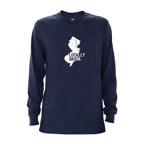 Locally Grown Clothing Co. Men's New Jersey Solid State Long Sleeve
