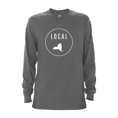 Locally Grown Clothing Co. Men's New York Local Long Sleeve Crew