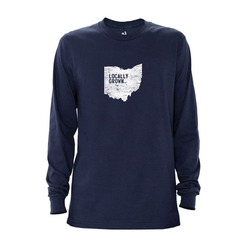 Locally Grown Clothing Co. Men's Ohio Solid State Long Sleeve