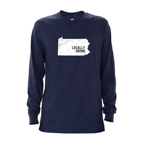 Locally Grown Clothing Co. Men's Pennsylvania Solid State Long Sleeve