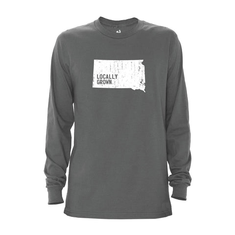 Locally Grown Clothing Co. Men's South Dakota Solid State Long Sleeve