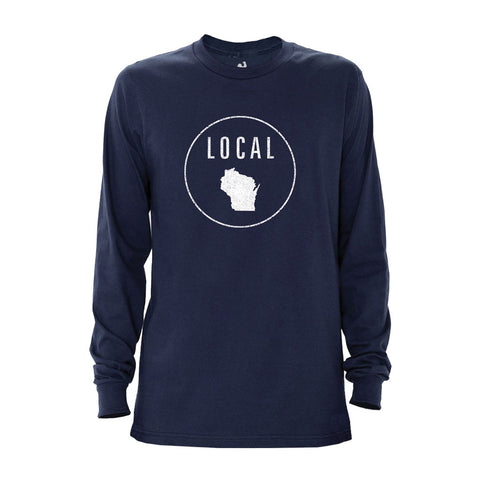 Locally Grown Clothing Co. Men's Wisconsin Local Long Sleeve Crew