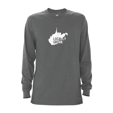 Locally Grown Clothing Co. Men's West Virginia Solid State Long Sleeve