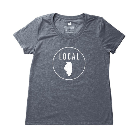 Locally Grown Clothing Co. Women's Illinois Local Tee