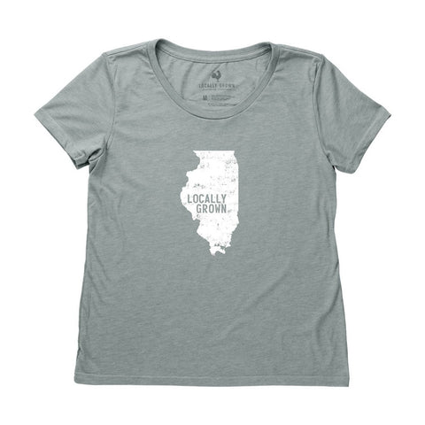 Locally Grown Clothing Co. Women's Illinois Solid State Tee