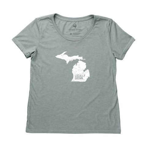 Locally Grown Clothing Co. Women's Michigan Solid State Tee
