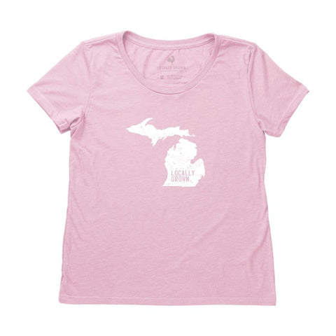 Locally Grown Clothing Co. Women's Michigan Solid State Tee