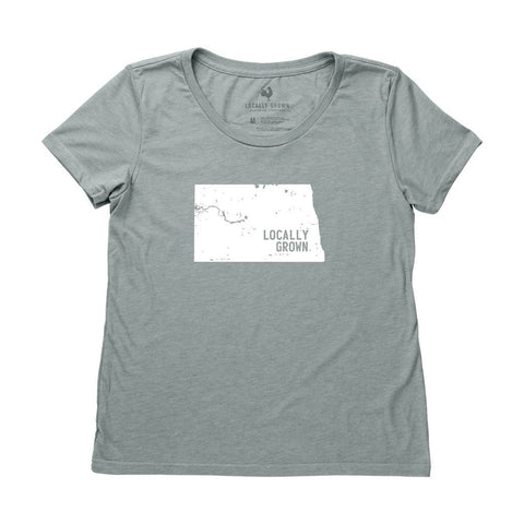 Locally Grown Clothing Co. Women's North Dakota Solid State Tee