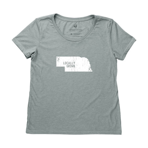 Locally Grown Clothing Co. Women's Nebraska Solid State Tee