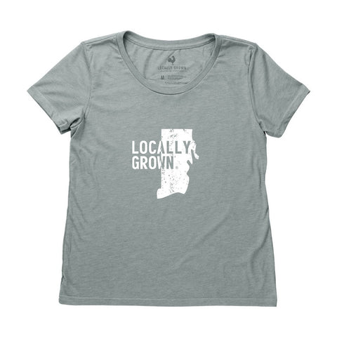 Locally Grown Clothing Co. Women's Rhode Island Solid State Tee