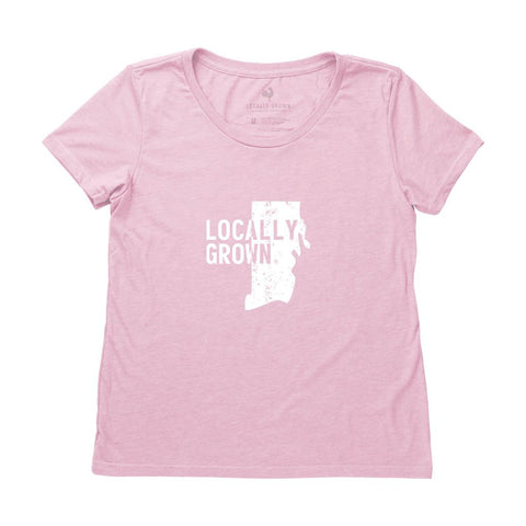 Locally Grown Clothing Co. Women's Rhode Island Solid State Tee