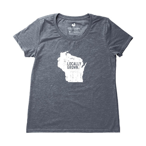 Locally Grown Clothing Co. Women's Wisconsin Solid State Tee