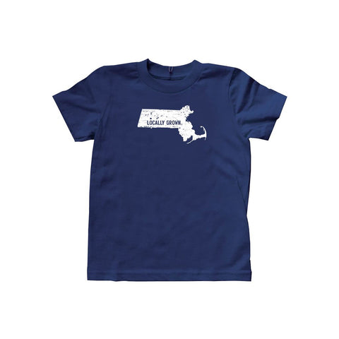 Locally Grown Clothing Co. Kids Massachusetts Solid State Tee