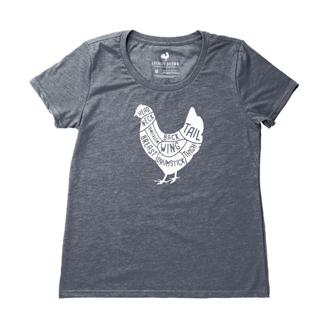Locally Grown Clothing Co. Women's Chicken Cuts Tee